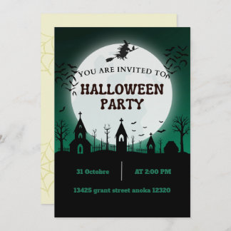 Invitation vibes personnalisées Spooktacular Halloween