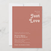 Invitation Vibes Rétro Simple Vieux Rose Rien de Mariage (Devant)