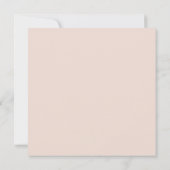 Invitation Vibes rétro simples | Mariage de Carré rose (Dos)