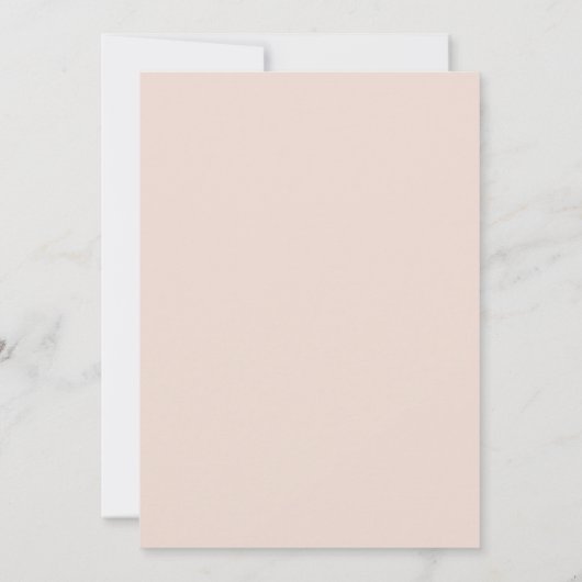 Invitation Vibes rétro simples | Mariage Décontracté rose pâl (Dos)