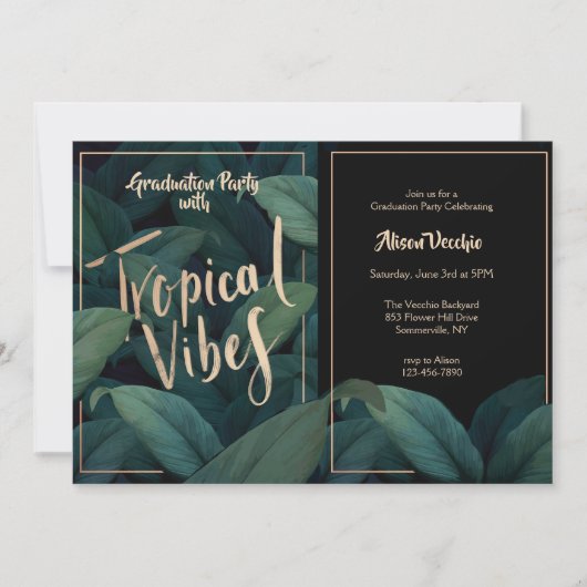 Invitation Vibes tropicales (Devant)