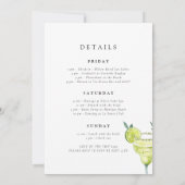 Invitation Vibes tropicales Mexico Beach Bachelorette Week-en (Dos)