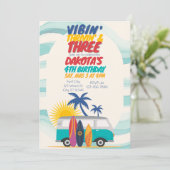 Invitation Vibin' Thrivin' & Three Surf Van 3rd Birthday (Debout devant)