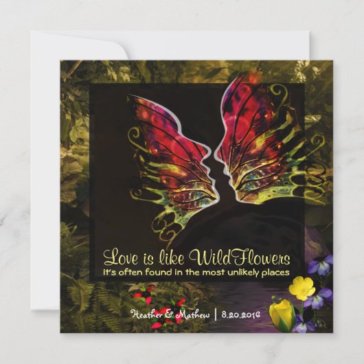 Invitation Vibrance Abstraite fleur sauvage (Devant)