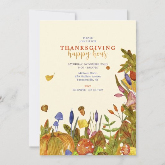 Invitation Vibrance d'automne (Devant)