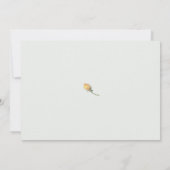 Invitation Vibrance du tournesol Fête des mariées horizontale (Dos)