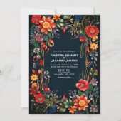 Invitation Vibrant aquarelle Floral Fiesta Mariage (Devant)
