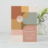 Invitation Vibrant Boho Birthday Party (Debout devant)