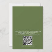 Invitation Vibrant Bold Watercolor Wildflower QR Code Wedding (Dos)