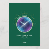 Invitation Vibrant Celestial Clock New Year's Eve 2026 Party (Dos)