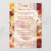 Invitation Vibrant Floral Chinese Tea Ceremony Wedding (Devant)