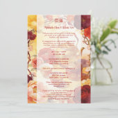 Invitation Vibrant Floral Chinese Tea Ceremony Wedding (Debout devant)
