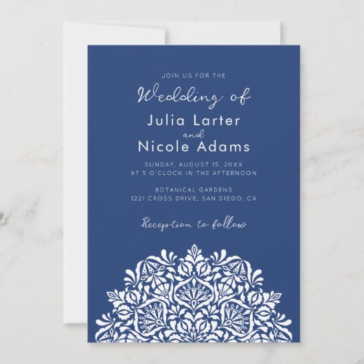 Invitation Vibrant Floral Fragrance Delight Mandala Wedding (Devant)