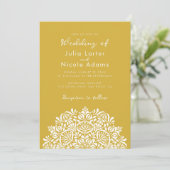 Invitation Vibrant Floral Fragrance Delight Mandala Wedding (Debout devant)
