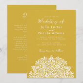 Invitation Vibrant Floral Fragrance Delight Mandala Wedding (Devant / Derrière)