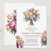 Invitation Vibrant Floral Harmony (Devant / Derrière)