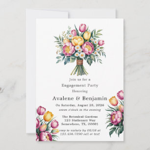 Invitation Vibrant Floral Harmony
