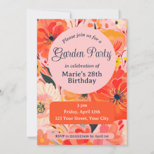 Invitation Vibrant Garden Party