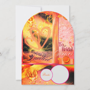Invitation Vibrant Gold Bridal Shower