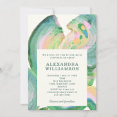 Invitation Vibrant Green Artistic Photo Graduation Party (Devant)