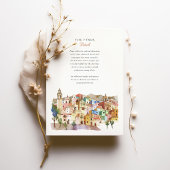 Invitation Vibrant Guanajuato Mexique Mariage aquarelle