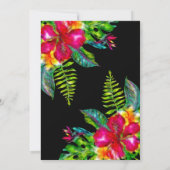Invitation Vibrant Hibiscus Tropical Colorpop Fête Douce 16 (Dos)
