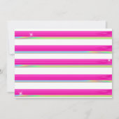 Invitation Vibrant Horizontal rose Iridescente Faisons la fêt (Dos)