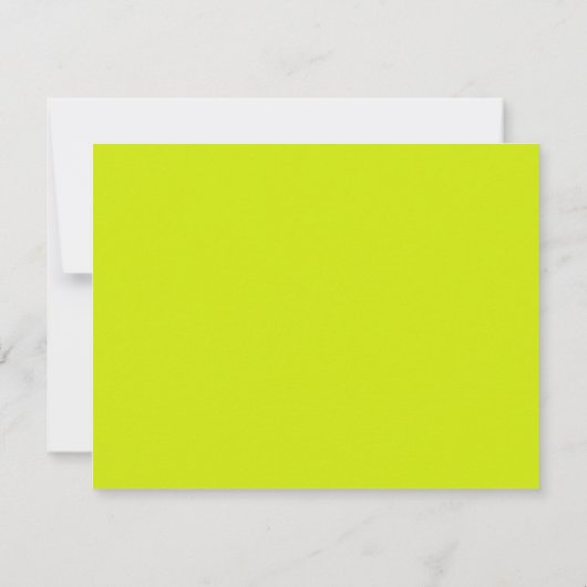 Invitation Vibrant Lime Wavy Frame Note Card (Dos)
