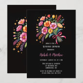 Invitation Vibrant Mariage Bouquet Wedding shower (Devant / Derrière)