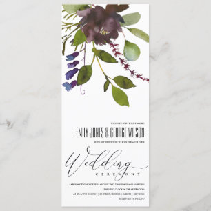 INVITATION VIBRANT MAROON GREEN BLOOM FOLIAGE MARIAGE BUNCH