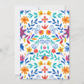 Invitation Vibrant mexicain Floral Fiesta Mariage (Dos)