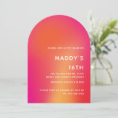 Invitation Vibrant Modèle de l'invitation du 16e anniversaire (Debout devant)