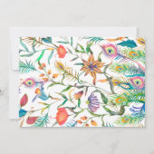 Invitation Vibrant Peacock Botanical Spring Wedding (Dos)