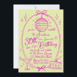 Invitation Vibrant Personnalisé 30e Anniversaire Disco Main t<br><div class="desc">Célébrez votre journée spéciale avec cette vibrante invitation personnalisée de 30e anniversaire avec un design de bal disco dessiné à la main. Parfait pour une nuit de boissons et de grignotines, cette invitation donne le ton d'une fête inoubliable. Personnalisez avec les détails de votre événement pour créer une invitation unique...</div>