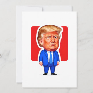 Invitation Vibrant Pop‑Art Trump Caricature