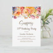 Invitation Vibrant Printemps Floral Surprise 75e anniversaire (Debout devant)
