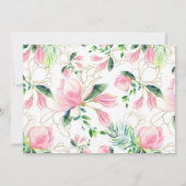 Invitation Vibrant Romantic Tropical Floral Magnolia Mariage (Dos)