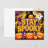 Invitation Vibrant Stay Spooky halloween (Devant / Derrière)