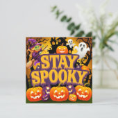 Invitation Vibrant Stay Spooky halloween (Debout devant)