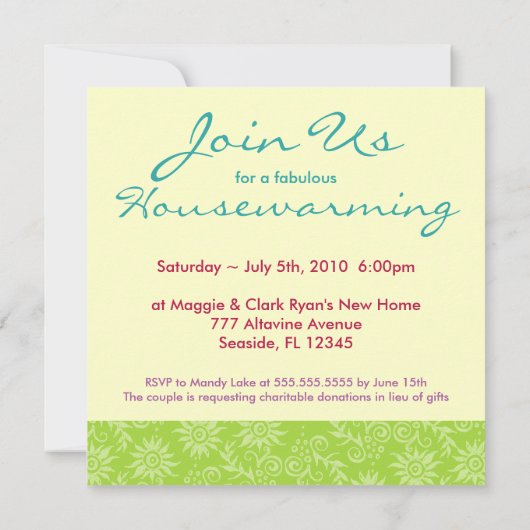 Invitation Vibrant Stripes (Dos)