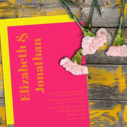 Invitation Vibrant Sunrise Minimalist Mix & Match Wedding