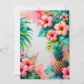Invitation Vibrant Tropical Hawaiian First Luau 1er anniversa (Dos)