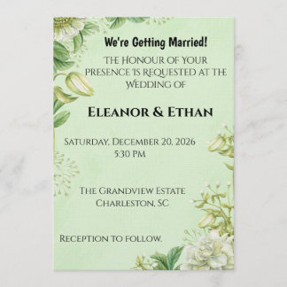 Invitation Vibrant Yellow Tulip & Ranunculus Formal Wedding I