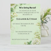 Invitation Vibrant Yellow Tulip & Ranunculus Formal Wedding I (Debout devant)