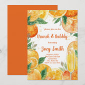 Invitation vibrante au Mimosa Brunch et aux bulles (Devant / Derrière)