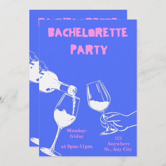 Invitation vibrante de week-end pour la future mar (Devant / Derrière)