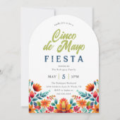 Invitation vibrante florale pour la fête de Cinco  (Devant)