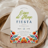 Invitation vibrante florale pour la fête de Cinco 