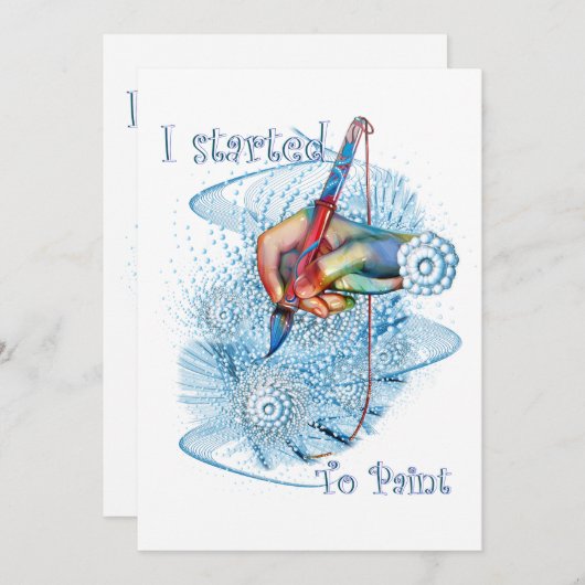 Invitation Vibration bleue (Devant / Derrière)