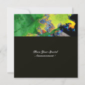 Invitation VIBRATIONS DE MATIÈRE, jaune vert noir (Dos)